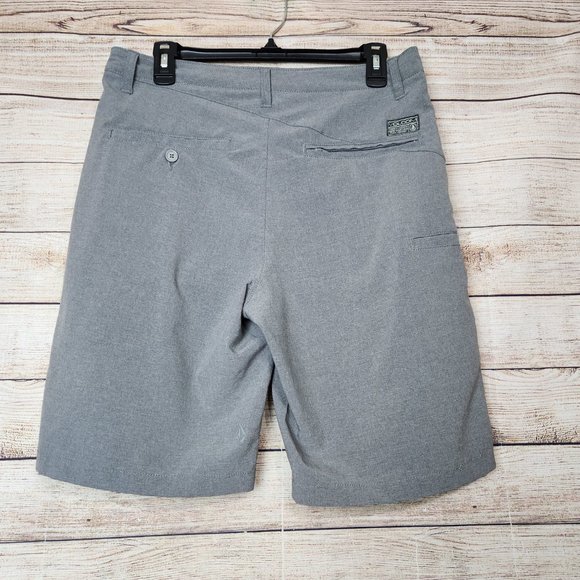 Volcom Surf & Turf 4 Way Stretch Shorts Men's 30 Gray Flat Front Chino Casual - Picture 5 of 11